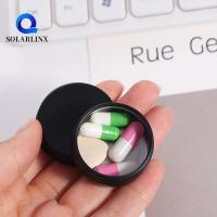 ราคา SOLARLINX กล่องยาสีดําไม่เป็นสนิมพร้อมฝาปิด Mini Pillcase กล่อง, Simple Dust-proof Light-proof Safety Pill Packing Box Pillcase Storage (46410509473)