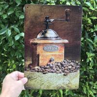 ราคา ป้ายสังกะสี แผ่นสังกะสี กาแฟ แต่งร้านกาแฟ ขนาด20x30cm. (3920354458)