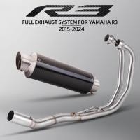 ราคา Fit For YAMAHA R3 R25 MT03 2015-2024 Full System Motorcycle Exhaust Pipe Header Front Link Tube Car (42128176520)