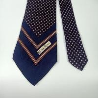ราคา เนคไทมือสอง Nina Ricci Vintage Design Silk Tie Dark Blue Brown Made in Korea (40214372082)