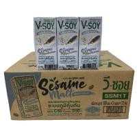 ราคา V-soy วีซอย น้ำนมถั่วเหลือง สูตรงา มอลต์ ไม่มีน้ำตาลทราย ปริมาณ ยกลัง180มล.×36กล่อง เจ (54704050181)