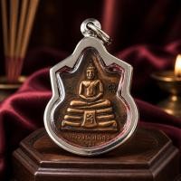 ราคา เหรียญหลวงพ่อโสธร หลังพระบารมีปกเกล้า ปี 2514 ออกโดย วัดโสธรวรารามวรวิหารตัวเหรียญพิมพ์ทรงอาร์ม(เสมา)เนื้อทองแดง (49111069973)