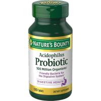 ราคา Natures Bounty Lactoberry Acidophilus Probiotic - โปรไบโอติกรายวันสําหรับผู้หญิง/ผู้ชาย สุขภาพทางเดินอาหาร อวัยวะ 100 ล้าน มังสวิรัติ 1 เสิร์ฟต่อวัน 120 เม็ด (54611345868)