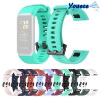 ราคา YOUECE สายซิลิโคนสมาร์ทนาฬิกาอุปกรณ์เสริมสายรัดข้อมือสําหรับ HUAWEI Band 4 ADS-B29 Honor Band 5i ADS-B19 (51006159398)