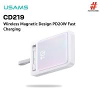 ราคา USAMS CD219 10000mAh PD20W Wireless Charging Fast Charger Compact Mini Magnetic PowerBank with Stand (24591929077)