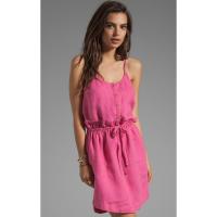 ราคา Juicy Couture Beach Linen Hibiscus Pink Dress Suze S (40662445659)