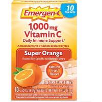 ราคา Emergen-C 1000mg Vitamin C Powder for Daily Immune Support Caffeine Free Vitamin C Supplements with Zinc and Manganese, B Vitamins and Electrolytes, Super Orange Flavor - 10 Count (51910907643)