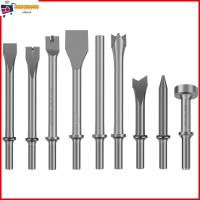 ราคา 9 ชิ้น Pneumatic Chisel ชุดโลหะ Air Hammer Bits ชุด Air Chisel Bits สําหรับกระเบื้องก่ออิฐคอนกรีตหินรื้อถอน SHOPTKC761 (42321792475)