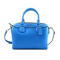 ราคา Coach Crossgrain Leather Mini Bennett Satchel Azure/Silver F36624 (260233253)