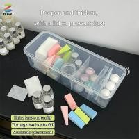 ราคา ZLinKJ 1 ชิ้นเล็บสี่เหลี่ยมผืนผ้าพลาสติกโปร่งใสแยกกล่องเก็บเล็บ Rhinestone แปรงปากกาบัฟเฟอร์บดแฟ้ม Organizer คอนเทนเนอร์กรณีใหม่ (52156280928)