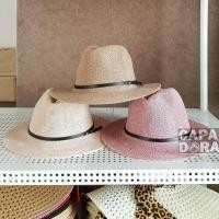 ราคา (3สี) หมวกปานามาสาน ขนาดปีก 7cm โทนสีอ่อน, Warm tone Straw panama hat size 7cm (719888204)