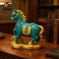 ราคา KOZEEY Piggy Bank รูปปั้นม้าตกแต่งเหรียญ Jar Art Decor กล่องเหรียญขนาดใหญ่สําหรับเด็กวันเกิด (57609349190)