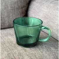 ราคา แก้วกาแฟใส แก้วมัก 380mLไฮคลาส หรูหราสไตล์ผู้ดี แก้วน้ำวินเทจสวยแก้วเครื่องดื่ม ลายทางแนวตั้ง AG666 (23168112699)
