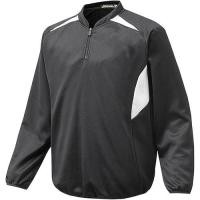 ราคา Mizuno Baseball Softball Blush Knit Light Half Zip Jacket 12JE6K01 Men s Black/White (45609144823)