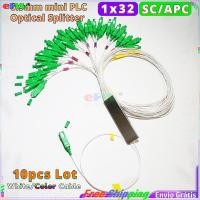 ราคา 10pcs mini 0.9mm PLC Splitter FTTH Fiber Optic Splitter 1*32 SC APC colored fiber 1x32 FBT Optical Coupler SC/APC 1-to-3 (20243449094)