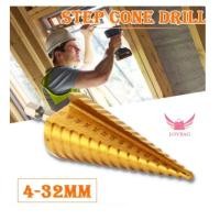 ราคา Alithai ดอกสว่าน ดอกเจดีย์ Large HSS Steel Step Cone Drill Countersink Titanium Bit Set Hole 4-32mm (28628422685)