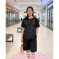 ราคา Mickey Mouse ปักกางเกงยีนส์หิมะชุดรหัส 81999 Jumbo 3L LD108 PJ69 ปุ่มสดแขนสั้นกางเกงขาสั้นเอวยางยืด LP70-92 PJ58 กระเป๋าข้างผู้หญิง - เสื้อ (56157784184)