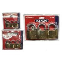 ราคา กุญแจสปริงสีทอง KINZO มียางรองกันน้ำ คีย์อะไลท์3ตัวชุด (ไขกุญแจดอกเดียวกัน) (16790626820)