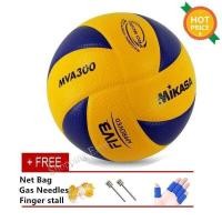 ราคา MVA Mikasa 300 Volleyball Soft PU Volley Ball Mva300 Size 5 Free With Needles And Toe Pads And Net Mva (25529376889)