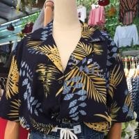 ราคา เสื้อฮาวายลายใบไม้ สไตล์เกาหลี (668456269)