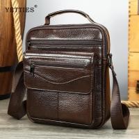 ราคา YETTIES Mens New Genuine Leather Crossbody Bag Casual Shoulder Bag for Men (28541575689)