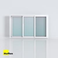 ราคา HOFFEN หน้าต่างบานเลื่อน 3 ช่อง หน้าต่างกระจก uPVC 180X110 พร้อมมุ้ง (6731280721)