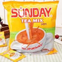 ราคา Sunday tea mix ห่อเหลือง ผงชานม ชาสำเร็จรูป ชานมพม่า หอมนม รสอร่อย ใข้ชง ชาไข่มุก ได้ ชาพม่า (แพ็ค 30 ซอง) Halal Food (22122870577)