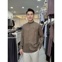 ราคา เสื้อกูลยะ เสื้อผ้าผู้ชาย เสื้อเชิ้ตคอจีนแขนยาว (50403694653)