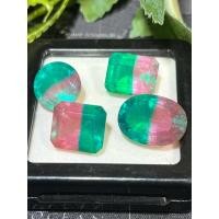 ราคา watermelon Bi color Quartz fine quality Lab Emerald with Pink Sapphire Gemstones (24919795203)