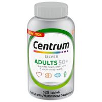 ราคา Centrum Silver Adult 50 Multivitamin Mineral 325 Tablets สหรัฐ วัยกลางคน วิตามิน เม็ดเศษไม้ ผู้ใหญ่ (5943395844)