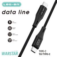 ราคา LOG ON WARSTAR LO-CB77 120W DATA CABLE TYPE-C TO TYPE-C 1.2M SUPER FAST CHARGING (25291902919)