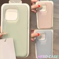 ราคา MESO - TPU อ่อนแบบด้านโปร่งแสงแบบฝ้า เข้ากันได้สำหรับ เคสไอโฟน11 เคส iphone16 Pro Max 7Plus XR 12 13 14 15 สีเขียวน่ารัก (43111232582)