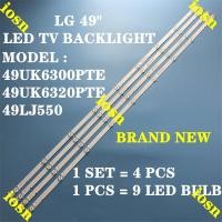 ราคา 49UK6320PTE 4PCS LG 49UK6300PTE 49 "BACKLIGHT LED TV LAMP 49UK6300 49UK6320 49LJ550 Light Bar Mlc3 49 " (49507342583)
