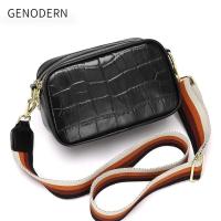 ราคา Genodern กระเป๋าหนังวัวแท้ ทรงสี่เหลี่ยม ลายหนังจระเข้ ขนาดเล็ก สําหรับผู้หญิง (24823831137)