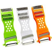 ราคา Aliotech 3PCS 5 in 1 handheld Plastic Multifunction Kitchen Peeler Grater Slicer Tool for Vegetable Cucumber Potato Carrots Cheese Chef Gadgets Tools Fruit Shredder Carving Kit (55509218855)