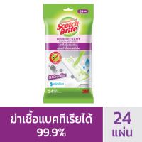 ราคา Scotch-Brite® สก๊อตช์-ไบรต์ ผ้าเช็ดพื้นฆ่าเชื้อ, ชนิดเปียก 24แผ่น ใช้แล้วทิ้ง (24180463289)