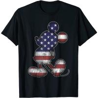ราคา Breathable Non-Stuffy F169 Disney Americana 4th of July Mickey Mouse T-Shit เสื้อผ้าสําหรับผู้ใหญ่ ​​เสื้อผ้าผู้ใหญ่ ผู้ใหญ่ g S-5XL (54660736129)