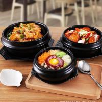 ราคา ชามหินเกาหลี พร้อมถาดรอง หม้อดินเผา หม้อหินเกาหลี สำหรับทำอาหารเกาหลี บิบิมบับ ต้มมาม่า ตั้งบนเตาแก๊สได้ (24002389067)