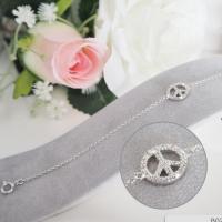ราคา สร้อยข้อมือเงินแท้ 925 ฝังเพชร CZ (1052747526)