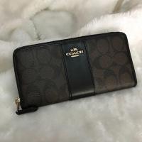 ราคา พร้อมส่ง Coach กระเป๋าสตางค์ ซิปรอบ แท้100% (1942724660)