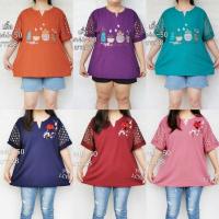 ราคา เสื้อคอวีปักลายนกสาวอวบสาวอ้วนผ้ายืดใส่สบาย (6368430659)