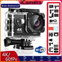 ราคา iCamera กล้องกันน้ำwifiถ่ายใต้น้ำ กล้องกลางแจ้ง กล้องAction Camera 4Kกล้องติดหมวกกันน็อค แถมอุปกรณ์เสริมเป็นโหล (23185985880)
