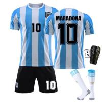 ราคา เสื้อทีม เสื้อแมนยู เสื้อย้อนยุคอาร์เจนตินาปี1986หมายเลข10ชุดฟุตบอลบ้านของมาราโดน่าชุดทีมสำหรับผู้ใหญ่และเด็ก (56508192523)