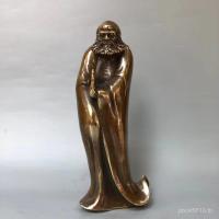 ราคา เก่า Zu Zen Patriarch พระพุทธรูปตกแต่งขาตั้งโบราณจีนตกแต่งทองเหลือง Bodhidharma Bronze รูปปั้นห้องนั่งเล่นในครัวเรือน 40SG (40630790546)