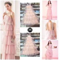 ราคา ❗️ด่วนสินค้าหมดไว พร้อมส่งจ้าสีใหม่มาเพิ่ม Maxi ผ้าตาข่ายซีทรูเกร็ดวิ้งสายเพชรใบไม้แต่งระบายชั้นๆ (929106563)