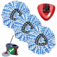 ราคา Spin Mop Replacement Head for O-Ceda RinseClean 2-Tank System, Microfiber Mop Refills for Home Cleaning, Easy Install, Includes 3 Cedar Mop Heads &amp; 1 Replacement Base (26894658112)