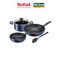 ราคา GlobalHouse TEFAL B266S595 CLEAR COOK ชุดเซ็ตกระทะ 5 ชิ้น : STW22 W.LID + FP20 + WP28 + SPATULA สินค้าของแท้คุณภาพดี (42756236208)