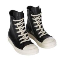 ราคา USED !!! RICK OWENS RAMONES LEATHER SNEAKERS (42614517089)