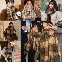 ราคา การเปลี่ยนแปลง ผ้าพันคอไหมพรมกันหนาวผู้หญิงสไตล์เกาหลีสวยและอบอุ่นลายหมากรุกทุกสี ดํา แดง เทา น้ําเงิน (26594841181)