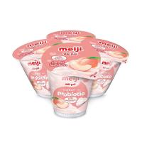 ราคา เมจิ โยเกิร์ต รสพีชผสมวุ้นมะพร้าว 135 ก. x 4 (MEIJI Yoghurt Peach&Nata 135 g x 4) (56860436760)
